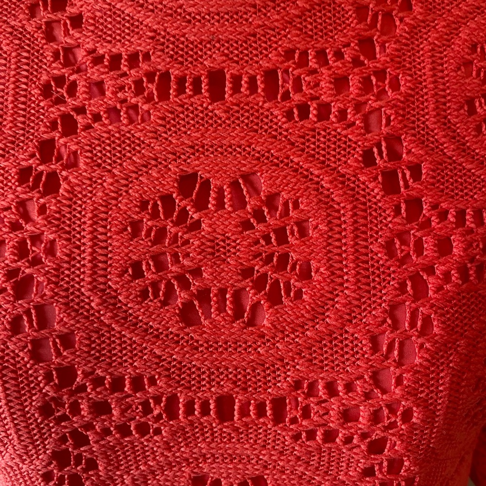 ❌SOLD❌ ADRIANNA PAPELL LACE OVERLAY DRESS SIZE 6 CORAL PINK - Picture 3 of 7